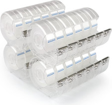 24 Pcs Transparent Tape with Dispenser, 0.7 in X 1000 in Clear Tapes and Refilla