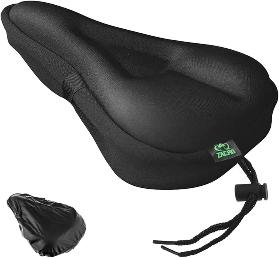 Funda de asiento de bicicleta de gel impermeable - Cojín extra suave para comodidad de ciclismo Foto 3 de 4