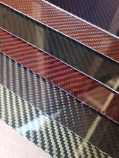 6"x12"x3/32" 2x2 Twill Carbon Fiber Fiberglass Sheet Panel Gloss One Side