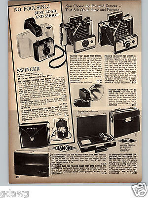 1966 PAPER AD 2 PG Polaroid Camera Swinger Automatic 250 Colro 101 104 eBay pic