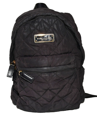 Marc Jacobs New York Black Quilted Backpack with Carrying Marc Jacobs New York Black Quilted Backpack with Carrying