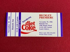 1982, Coca-Cola, "Diet Coke", "Un-Used" PREMIERE TICKET (Scarce / Vintage) 