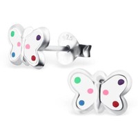 Schmetterling Kinder Ohrstecker Echtes 925 Silber MäDchen Ohrringe Geschenk