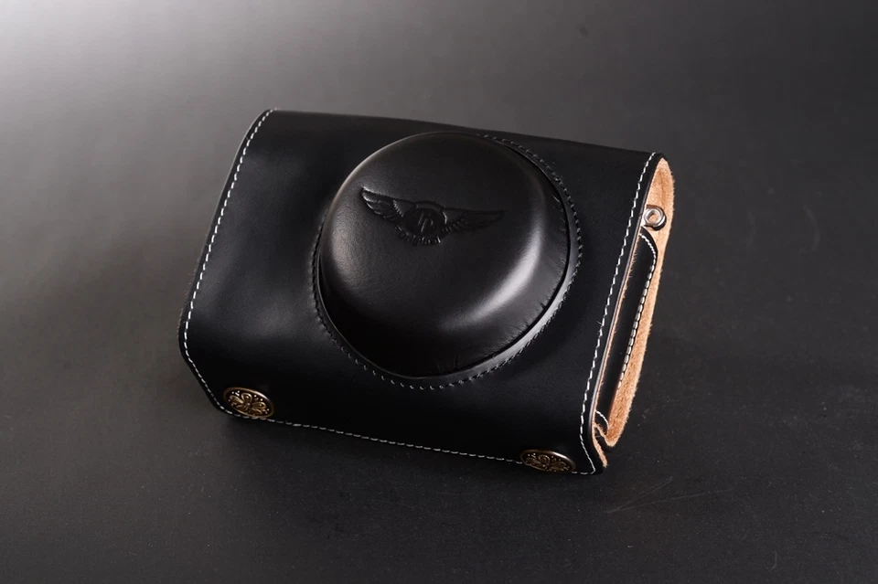 Capa bolsa de couro genuíno real completa para câmera Olympus STYLUS SH-1 SH-2 B - Imagem 3 de 4