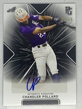 2021 LEAF PERFECT GAME CHANDLER POLLARD BLACK PAPER AUTO # 31/50