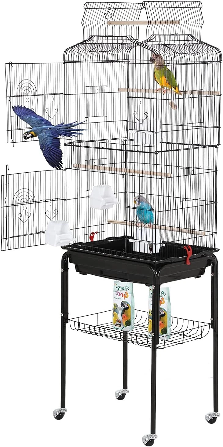 64 inch Wrought Iron Bird Cage for Parakeets Medium Small Parrots Parakeet Cage
Opens in a new windo