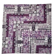 Hand Stitched Lawn Cotton Fabric Pocket Square Tudor Belle Fabric Purple White