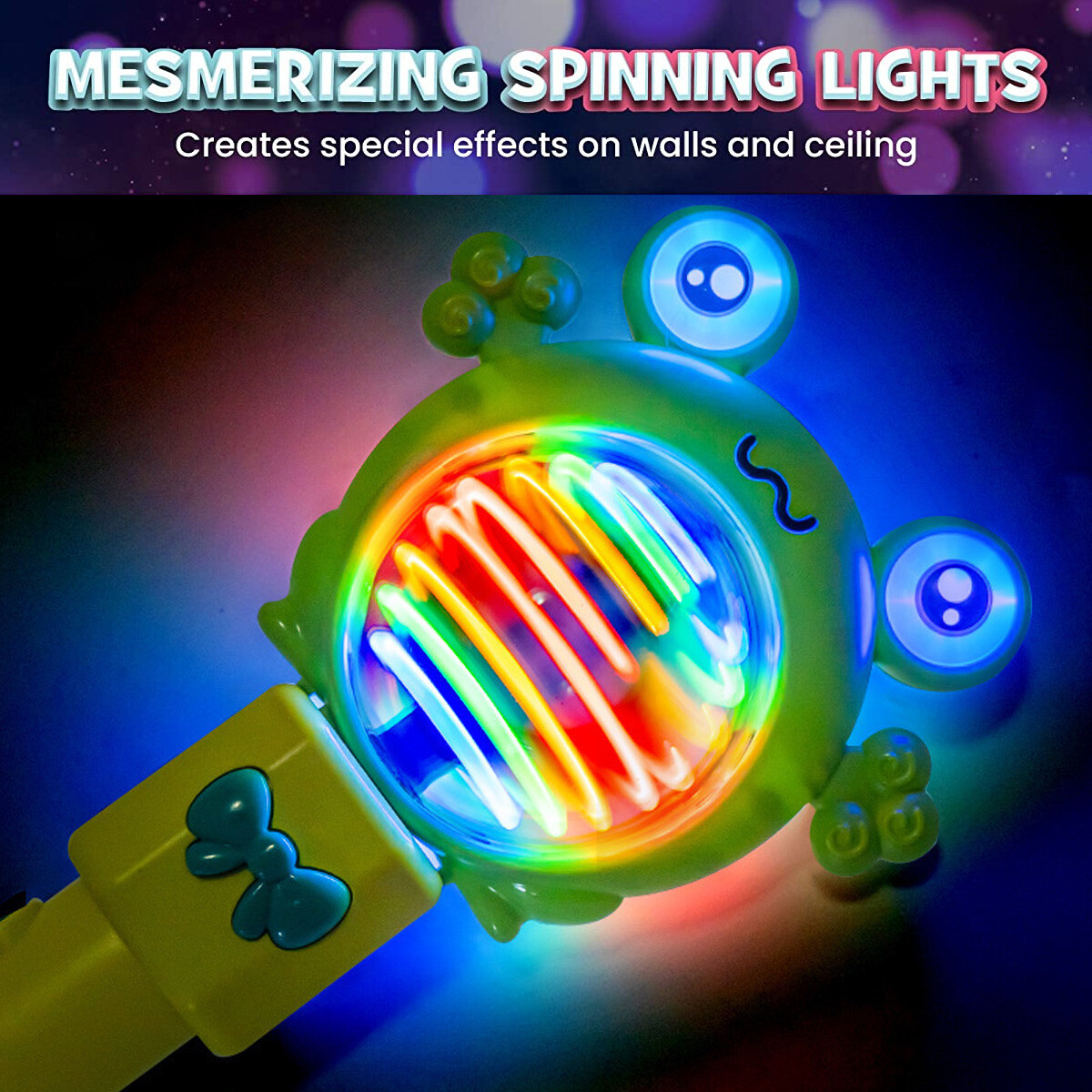 Light Up Magic Ball Toy Wand for Kids MultiColor Spinning Wand