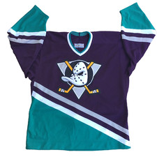 Vintage NHL Anaheim Mighty Ducks 3D Crest Authentic On Ice Jersey Size 48 CCM