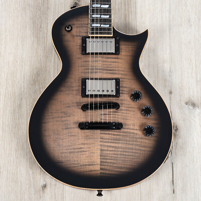 ESP USA Eclipse Guitar, Flame Maple Top, EMG 57 / 66, See Thru Black Sunburst