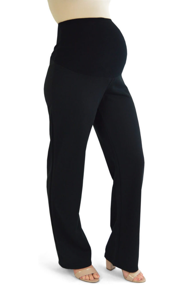 Black Maternity Bootleg Trousers (Short Petite Regular Long Tall Plus Size) UK