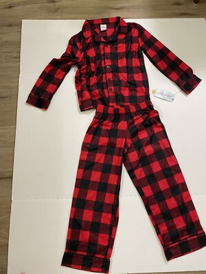 Cat & Jack Buffalo Check Pajamas NWT Size XS (4/5)