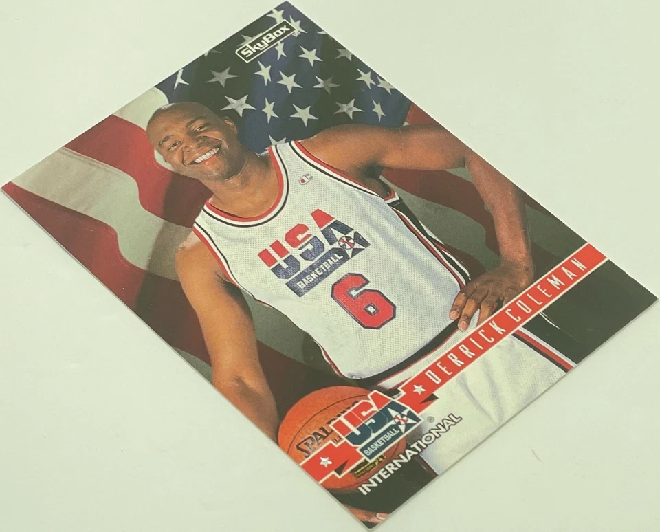 Derrick Coleman 1994-95 SkyBox USA Basketball Card #37 - Image 3 of 3