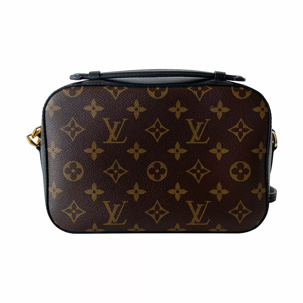 Saintonge Crossbody bag in Monogram Coated Canvas, Gold Hardware