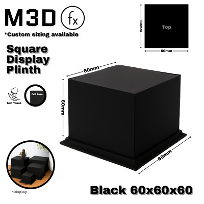 Quadratischer Aufsteller Sockel 6x6x6cm schwarz, Deko, Modell, Miniatur, maßstabsgetreue Figur, 40k