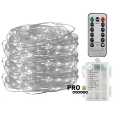 Mini LED Copper Wire String Fairy Lights Battery Power Box With 13-Key Remote