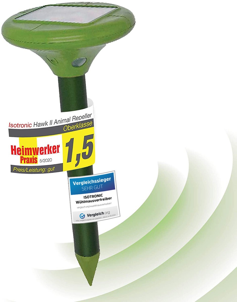 ISOTRONIC Maulwurfschreck Vertreiber Abwehr Falle Maus Tier Ameise 112872300709 - Foto 7