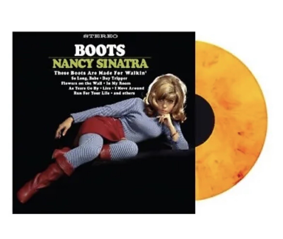 Nancy Sinatra Boots Exclusive Limited Edition Yellow Red Marble