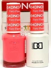 DND Daisy Gel Polish Soak Off 0.5fl.oz LED/UV Duo DND454- Fiery Flamingo