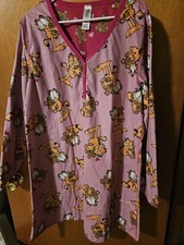 Vintage GARFIELD Sleepwear Reversible Polyester Size 2x