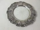 FRANCIS 1  Reed & Barton WINE BOTTLE COASTER Glass & Sterling Silver Plate