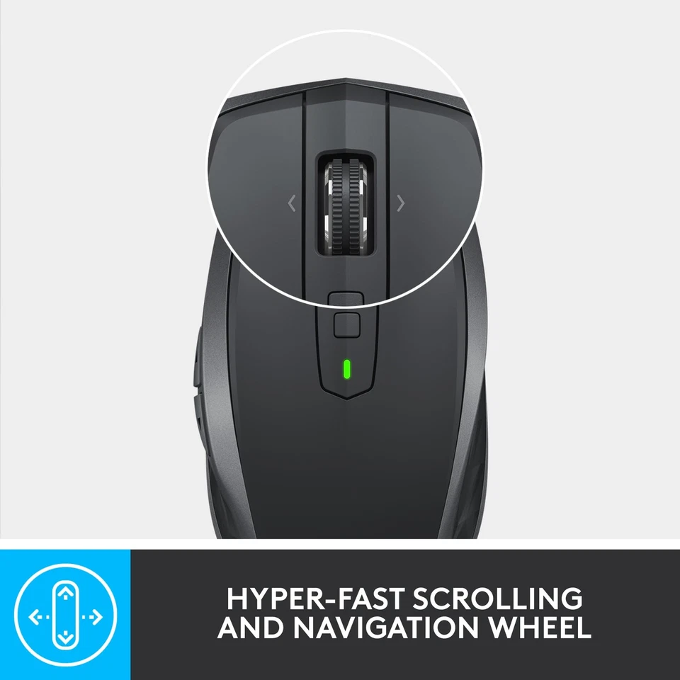 Logitech MX Anywhere 2S Bluetooth Mouse Multi-Computer Control Precision Trac... - Image 4 of 4