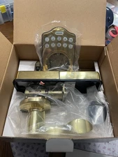 Lockey E985BBR Electronic Keypad Knob & Lever Lock W/Keyless Remote