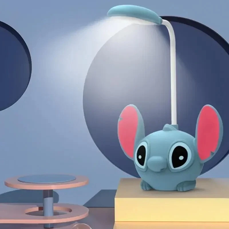 Lampada da Scrivania Disney Stitch Blu LED con Luce Ricaricabile USB Bambini - Immagine 2 di 4