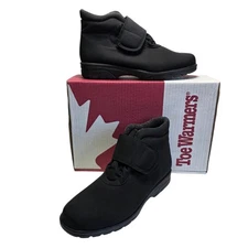 Toe Warmers Women's Size 10 Black Ankle Winter Boots Booties NIB