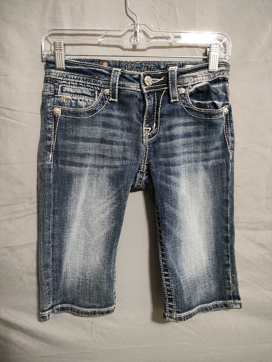 Short Bermuda Jeans Miss Me Pour Fille - Taille 16 - Denim Bleu - Très Bon État - Occasion Décontractée