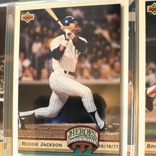 Upper Deck Reggie Jackson New York Yankees MLB Heroes Highlights HI 5 1992