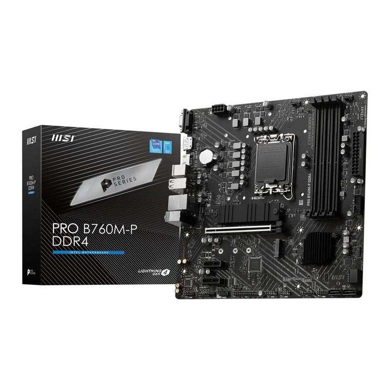 MSI PRO B760M-P DDR4 Motherboard Socket 1700 B760 DDR4 S-ATA 6Gb/s MicroATX