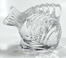 Waterford Crystal Ireland Tropical Angel Fish Figurine Paperweight Hand Cooler