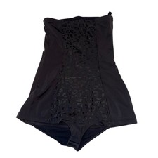 SPANX Assets Red Hot Label Shaper Large Black Leopard Panel Control Bodysuit
