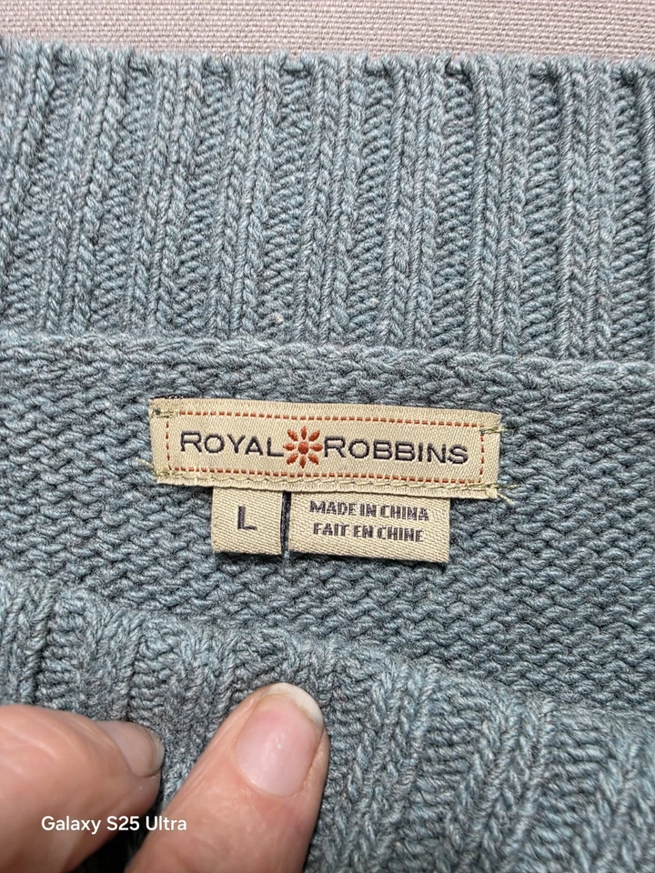 Royal Robbins Womens Wool Yak Blend Sweater Large Fair Isle Fisherman Staple - Image 3 of 4
