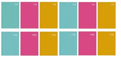 TALLON 2026 Diary A4/A5 Pastel Colour Fashion Diary Week to View/Day A Page Desk Diary