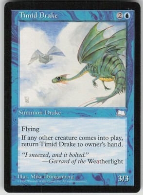 Magic the Gathering TCG Timid Drake U Weatherlight