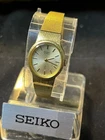 SEIKO Ladies Watch Vintage Gold Oval Quartz 1980s For Women Classic Elegant