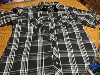 Burnside Broken Spoke Saloon Button Down 2 Pocket Shirt XL