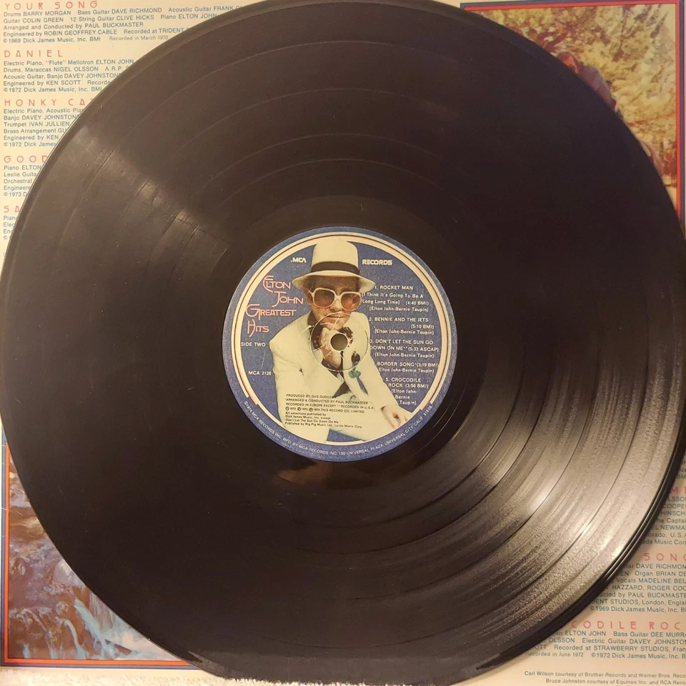 Elton John Greatest Hits/Vinyl Record LP/1974/Compilation/FAST,FREE SHIPPING/VG Foto 4 de 4