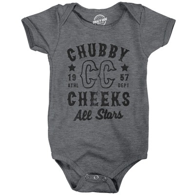 Chubby Cheeks All Stars Baby Bodysuit Funny Cute Sport Team Champs Jumper for