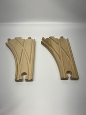 Thomas/Brio/Learning Lot Curve CURVED SWITCHING TRACKS Wooden Trains 2M/1F