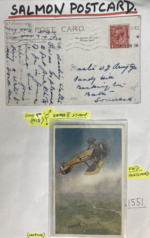 1915 England Early Aviation Picture Postcard Cover To Somerset