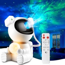 Astronaut Galaxy Projector Light, 2-in-1 360 Star Moon Lamp with Remote Control