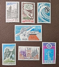 3204 - FRANCE - SCOTT# 1611, 1612, 1613, 1614, 1615-1616, 1617 - MNH - CAT $4.00