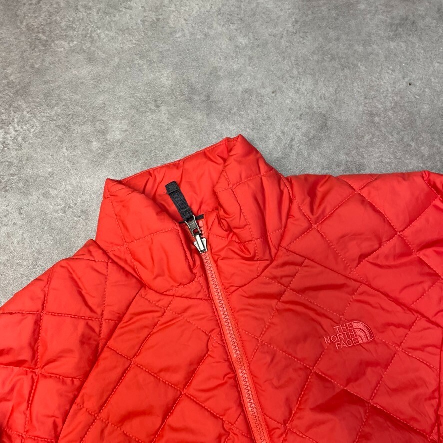 The North Face Puffer Jacket Womens Full Zip Lightweight Liner Coat, Red Small image 7