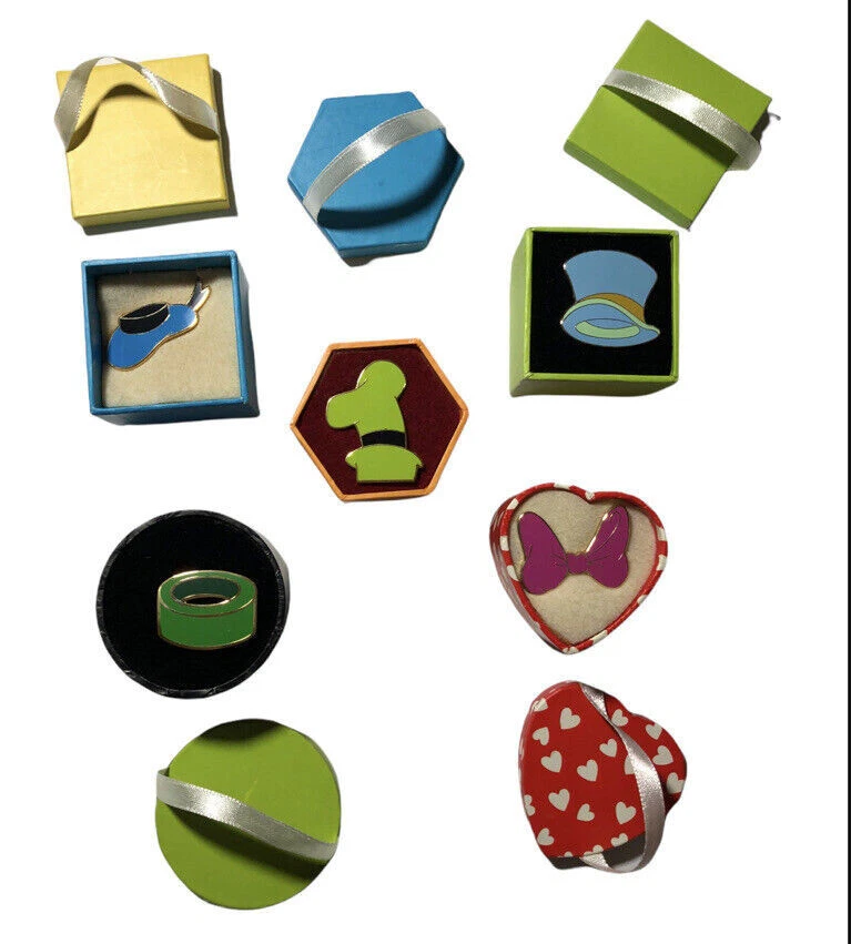 Disney Hat Box 5 Pins Set Jimmy Minnie Donald Goofy Pluto (Cast Member Edition) - Image 3 of 4