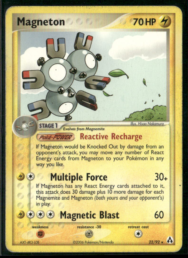 Pokémon Legend Maker #22/92 Magneton Rare, Moderately played