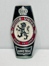 Original Royce Union Japan Bicycle Head Badge Beautiful Paint