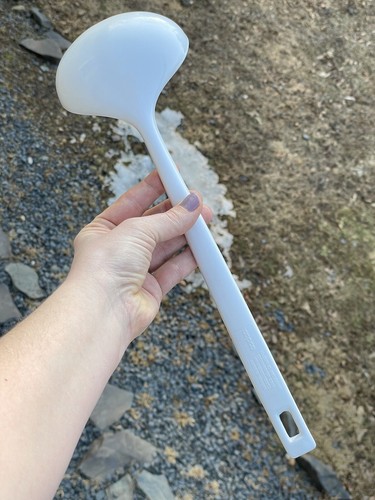 White Copco Ladle Spoon Dishwasher Safe Melamine Ware Kitchen Utensil Danish Mod - Picture 7 of 8